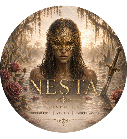 Nesta: Blade of Frost - Charming Cheshires, Turkish rose, vanilla, smokey woods, acotar