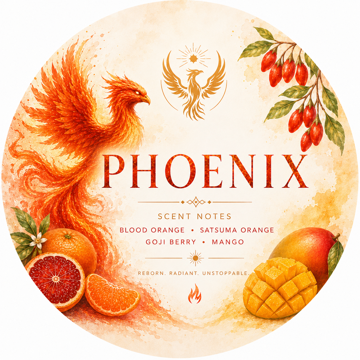 Phoenix - Charming Cheshires, blood orange, satsuma, goji berry, mango