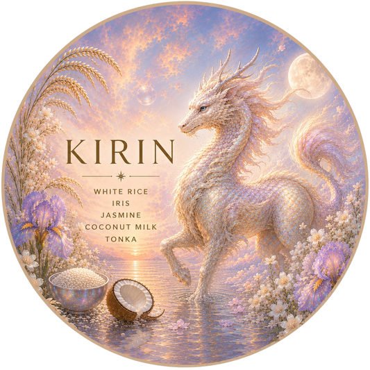 Kirin - Charming Cheshires, White Rice, Iris, Jasmine, Coconut Milk, Tonka