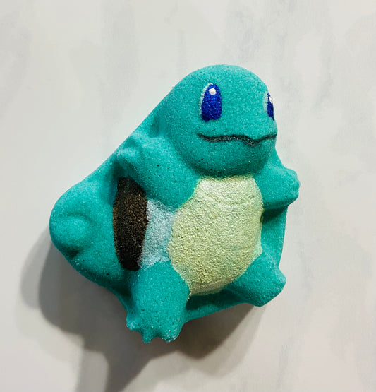 Pokémon prize Squirtle bath bomb - Charming Cheshires, toy, mango nectar, jasmine, beach lily, citrus, sea salt mist